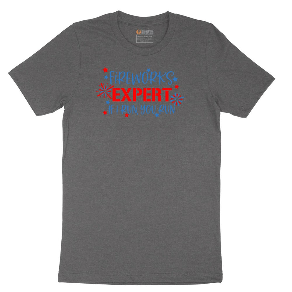 Fireworks Expert Short Sleeve Tee - Dark Heather Grey