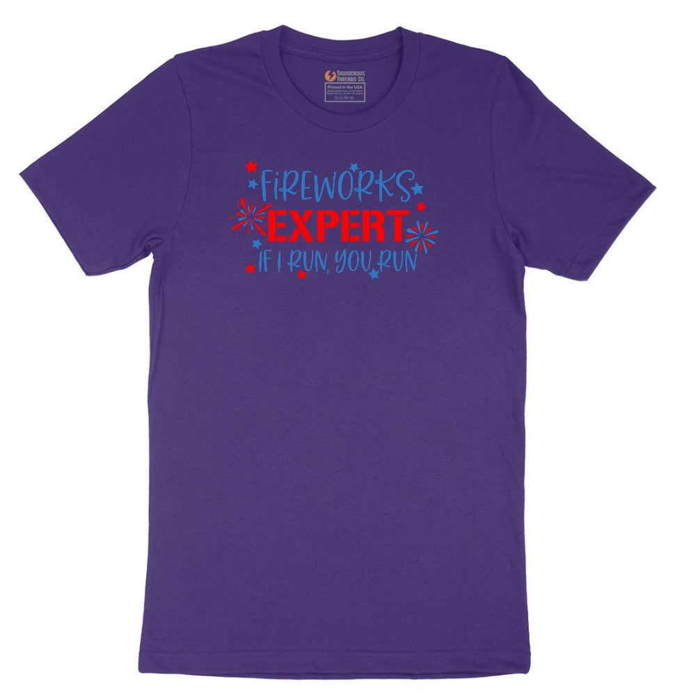 Fireworks Expert Short Sleeve Tee - Team Purple