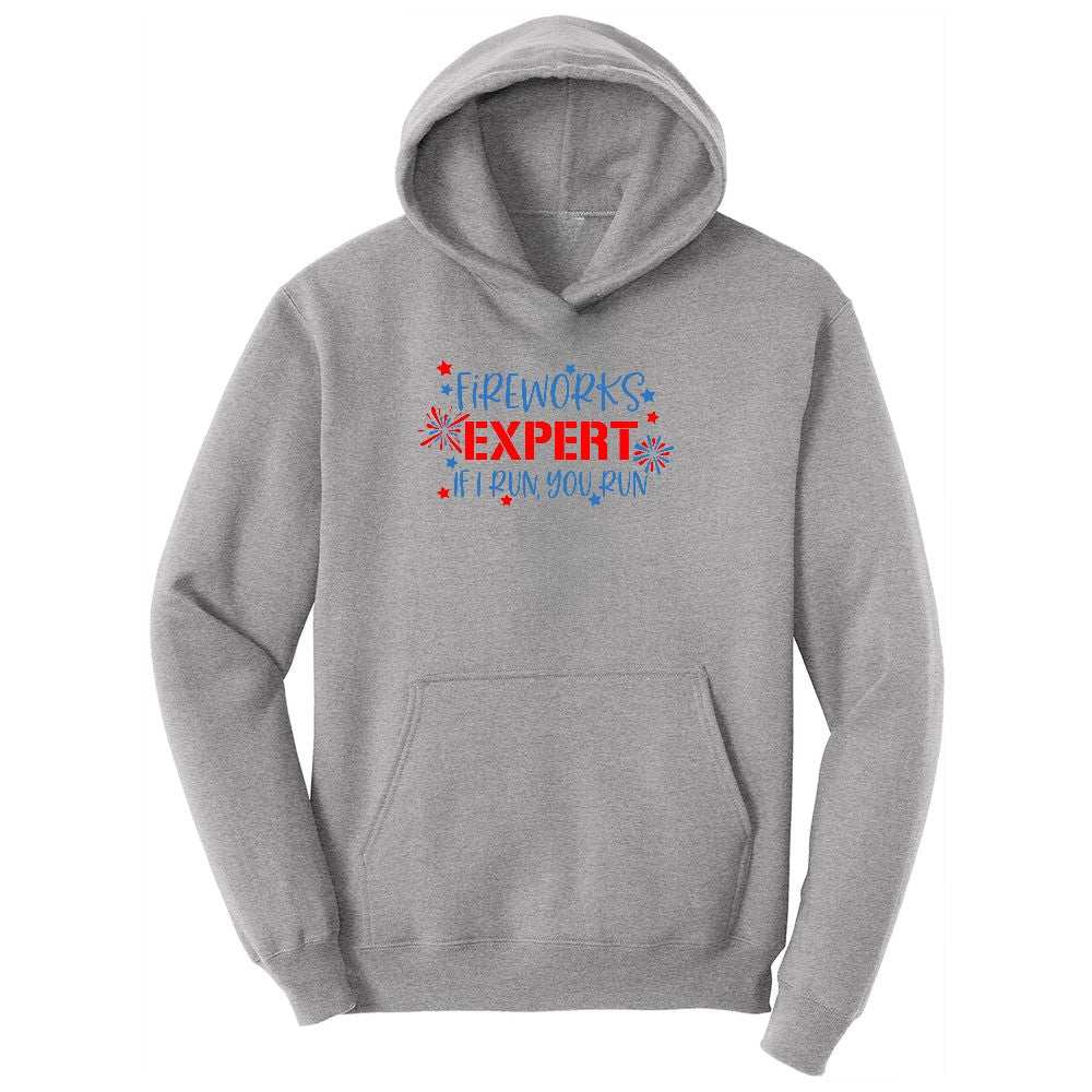 Fireworks Expert Youth Hoodie - Athletic Heather