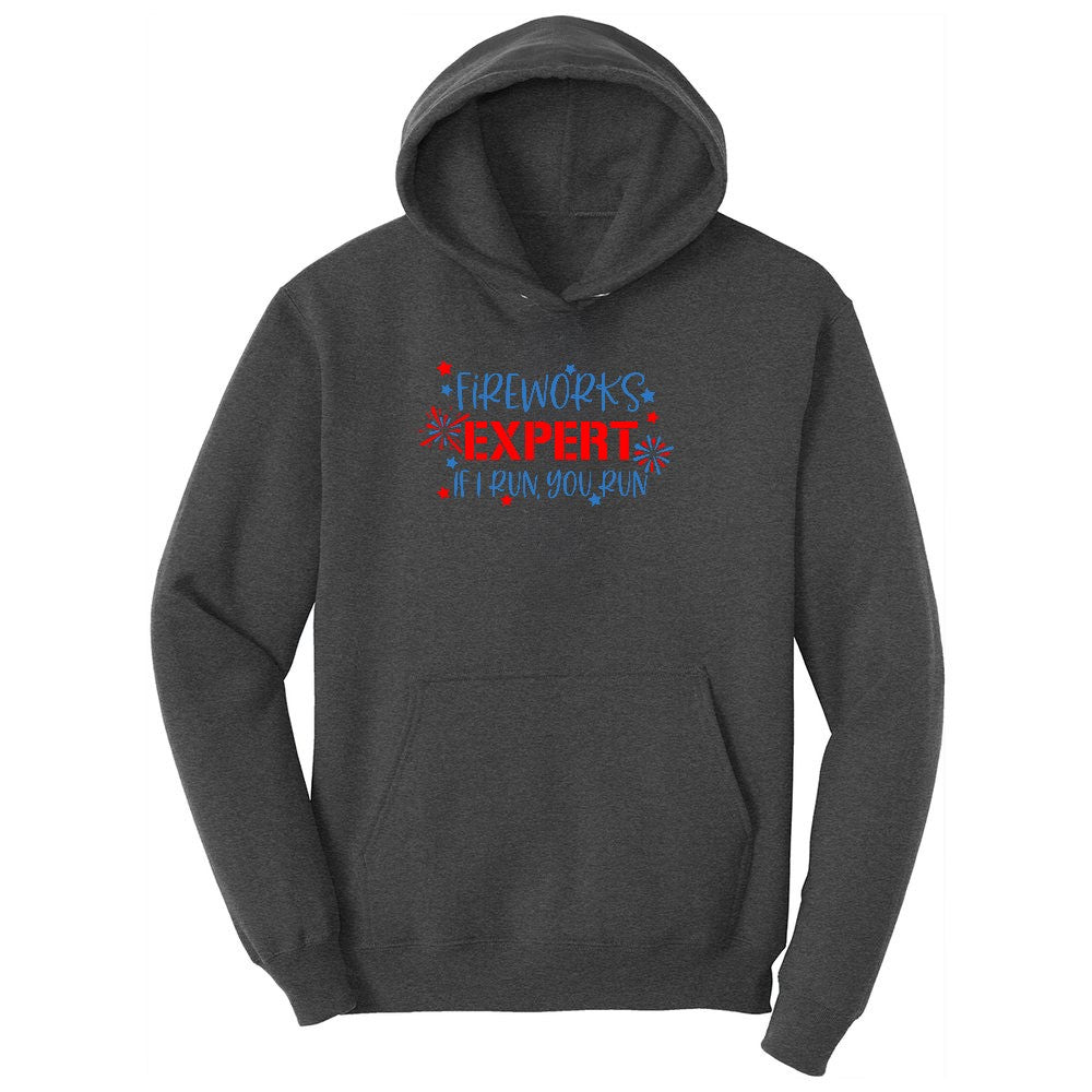 Fireworks Expert Youth Hoodie - Dark Heather Grey
