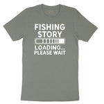 Fishing Story Loading Please Wait Ladies Short Sleeve Tee - Bamboo Blackout