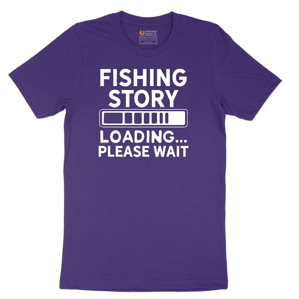 Fishing Story Loading Please Wait Short Sleeve Tee - Team Purple