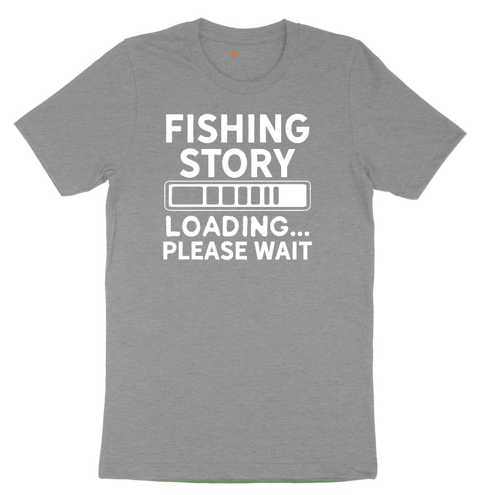 Fishing Story Loading Please Wait Toddler Short Sleeve Tee - Athletic Heather