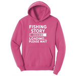 Fishing Story Loading Please Wait Youth Hoodie - Sangria