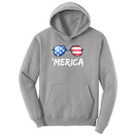 Flag Sun Glasses Ladies Hoodie - Athletic Heather