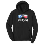 Flag Sun Glasses Hoodie - Jet Black