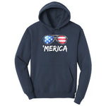 Flag Sun Glasses Hoodie - Navy