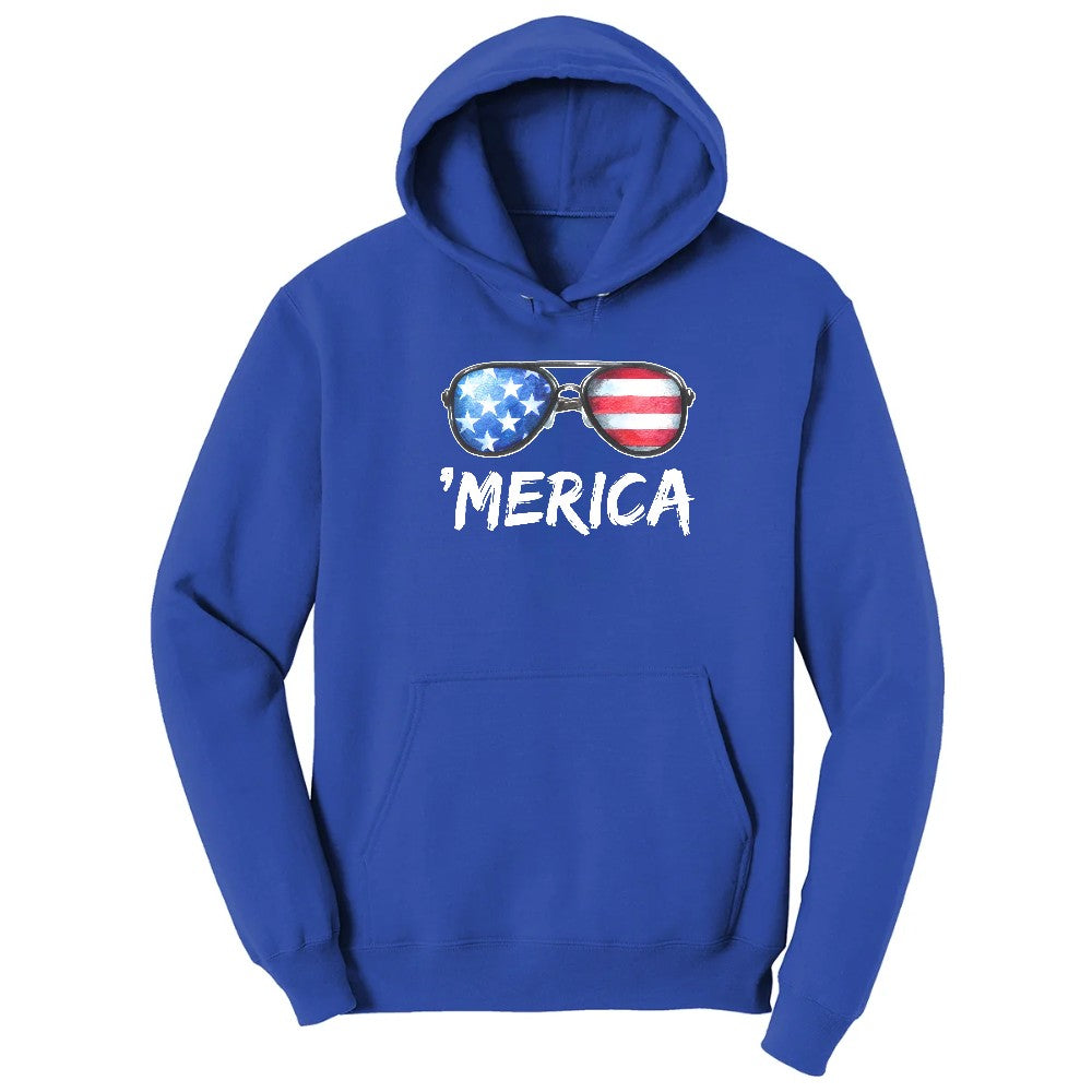 Flag Sun Glasses Hoodie - True Royal