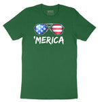 Flag Sun Glasses Short Sleeve Tee - Athletic Kelly