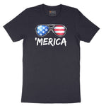 Flag Sun Glasses Short Sleeve Tee - Deep Navy