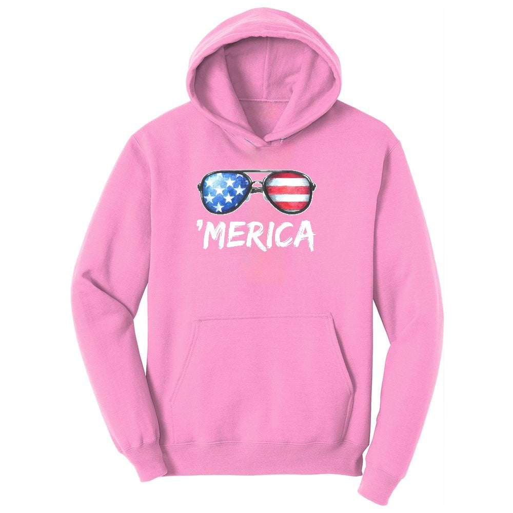 Flag Sun Glasses Toddler Hoodie - Candy Pink
