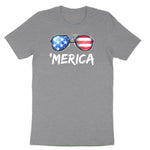 Flag Sun Glasses Toddler Short Sleeve Tee - Athletic Heather