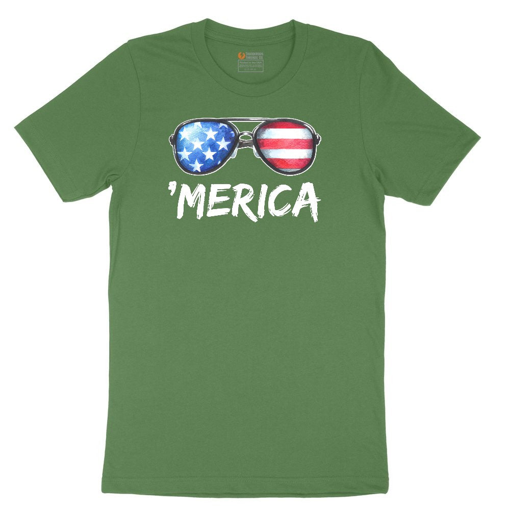Flag Sun Glasses Toddler Short Sleeve Tee - Athletic Kelly