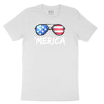 Flag Sun Glasses Toddler Short Sleeve Tee - White