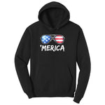 Flag Sun Glasses Youth Hoodie - Jet Black