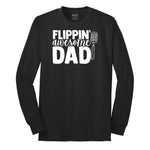 Flipping Awesome Dad Long Sleeve Tee - Jet Black
