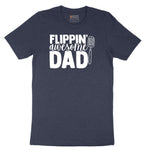 Flipping Awesome Dad Short Sleeve Tee - Heather Navy