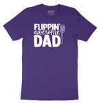Flipping Awesome Dad Short Sleeve Tee - Team Purple