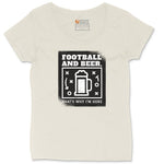 Football and Beer thats Why I'm Here Version 1 Ladies Curvy Tee - Natural Heather