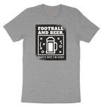 Football and Beer thats Why I'm Here Version 1 Ladies Short Sleeve Tee - Granite Heather