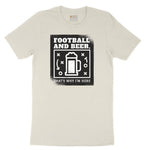 Football and Beer thats Why I'm Here Version 1 Ladies Short Sleeve Tee - Natural Heather
