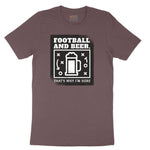 Football and Beer thats Why I'm Here Version 1 Ladies Short Sleeve Tee - Sangria Blackout