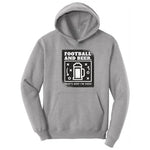 Football and Beer thats Why I'm Here Version 1 Hoodie - Athletic Heather