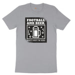 Football and Beer thats Why I'm Here Version 1 Short Sleeve Tee - Athletic Heather Grey