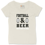 Football and Beer thats Why I'm Here Version 2 Ladies Curvy Tee - Natural Heather