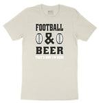 Football and Beer thats Why I'm Here Version 2 Ladies Short Sleeve Tee - Natural Heather