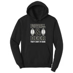 Football and Beer thats Why I'm Here Version 2 Hoodie - Jet Black