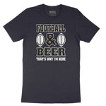 Football and Beer thats Why I'm Here Version 2 Short Sleeve Tee - Deep Navy