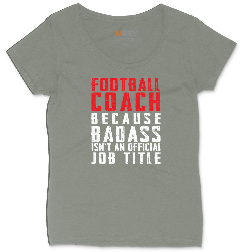 Football Coach Ladies Curvy Tee - Bamboo Blackout