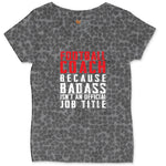 Football Coach Ladies Curvy Tee - Black Leopard