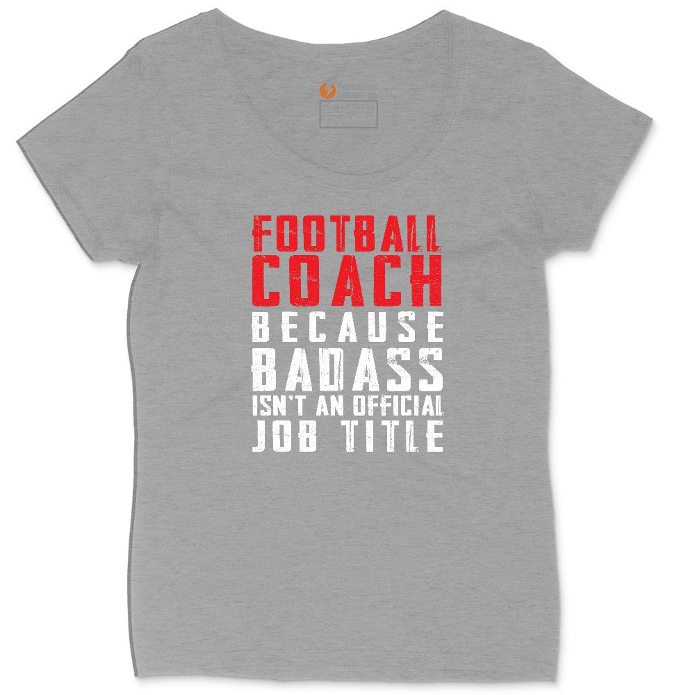 Football Coach Ladies Curvy Tee - Granite Heather