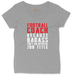 Football Coach Ladies Curvy Tee - Granite Heather