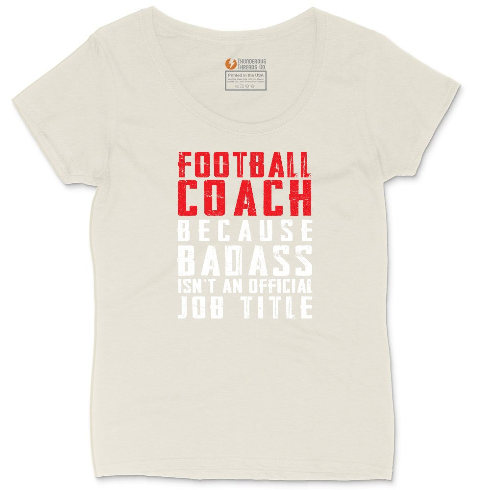 Football Coach Ladies Curvy Tee - Natural Heather