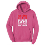 Football Coach Ladies Hoodie - Sangria