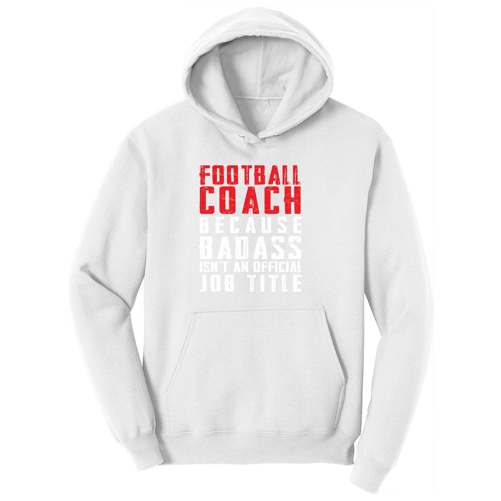Football Coach Ladies Hoodie - White