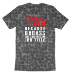 Football Coach Ladies Short Sleeve Tee - Black Leopard