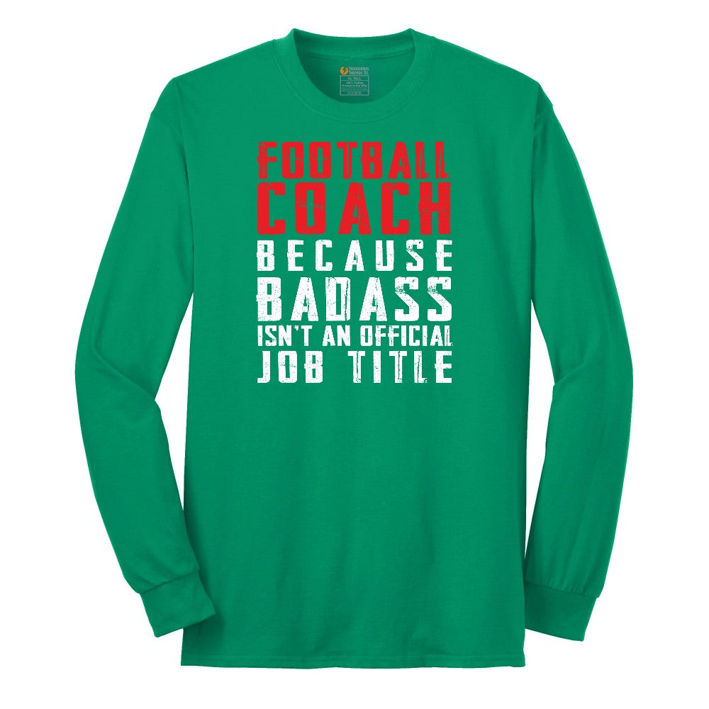 Football Coach Long Sleeve Tee - Kelly Green