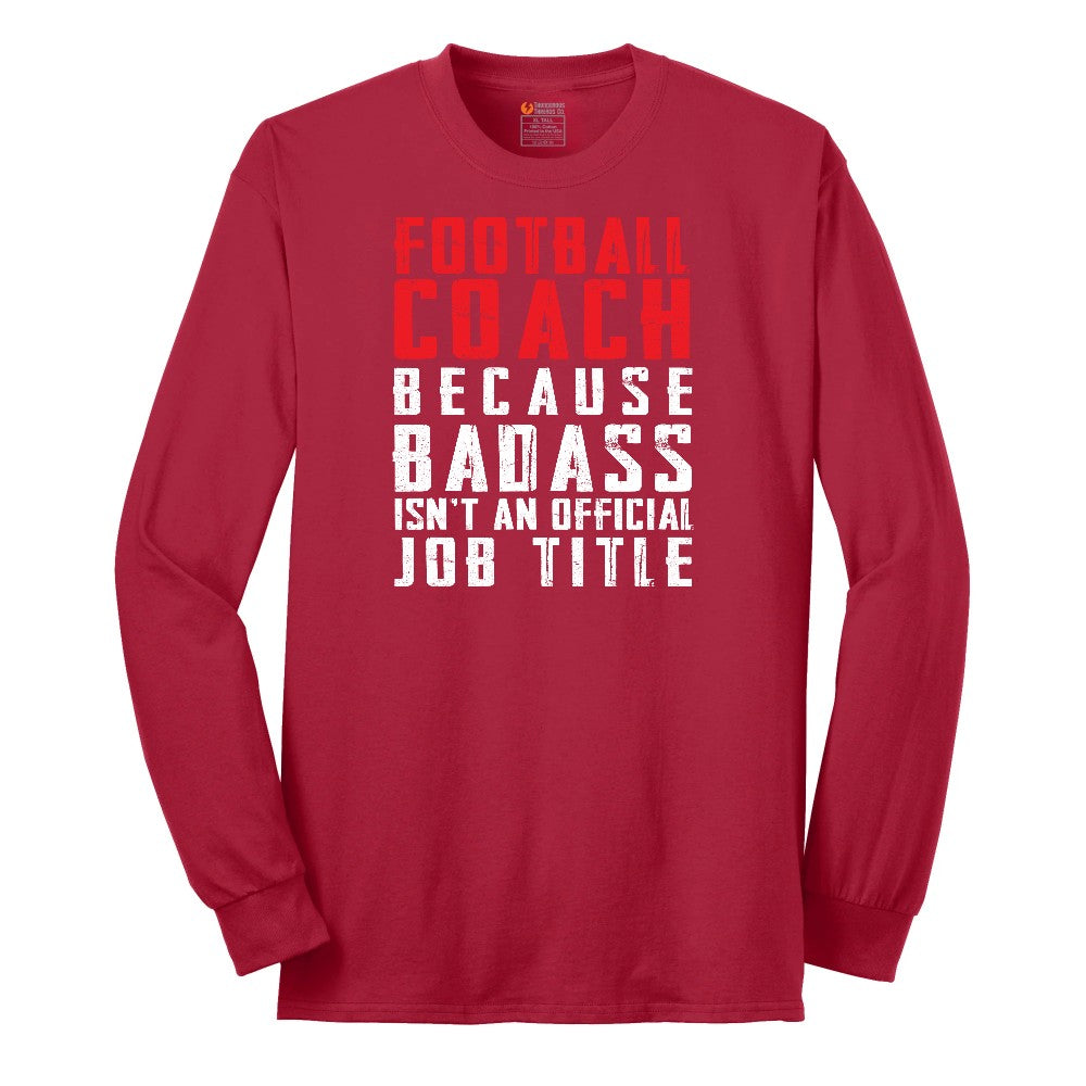 Football Coach Long Sleeve Tee - Red