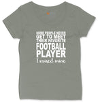 Football Player I Raised Mine Ladies Curvy Tee - Bamboo Blackout