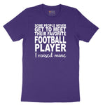 Football Player I Raised Mine Short Sleeve Tee - Team Purple