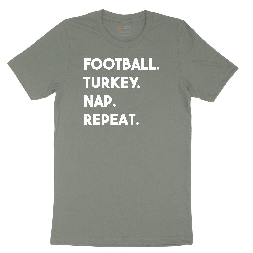 Football Turkey Nap Repeat Ladies Short Sleeve Tee - Bamboo Blackout