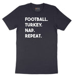 Football Turkey Nap Repeat Short Sleeve Tee - Deep Navy