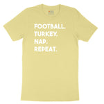 Football Turkey Nap Repeat Toddler Short Sleeve Tee - Yellow
