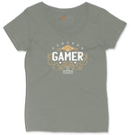 Forever Gamer - Mens & Ladies T-Shirt Ladies Curvy Tee - Bamboo Blackout