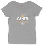 Forever Gamer - Mens & Ladies T-Shirt Ladies Curvy Tee - Granite Heather