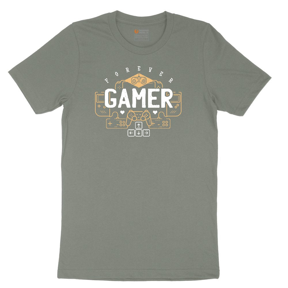 Forever Gamer - Mens & Ladies T-Shirt Ladies Short Sleeve Tee - Bamboo Blackout